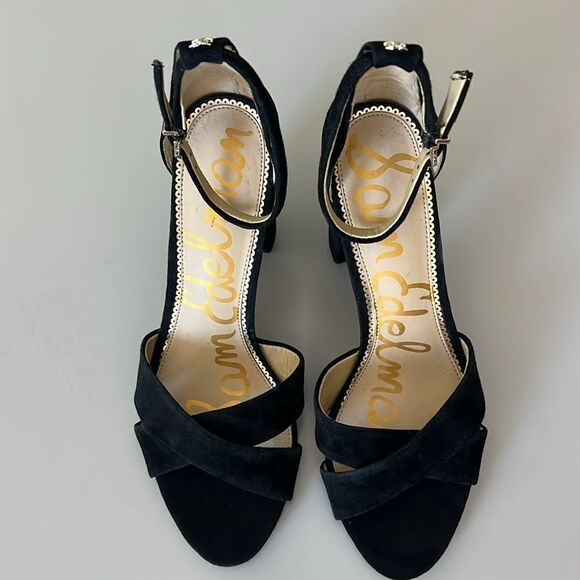 New Sam Edelman Yancy Block Heel Ankle Strap Sandal - Picture 2 of 11